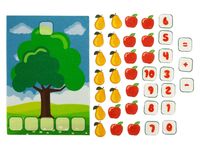 Набор «Дерево состав числа». Развивающая игра из фетра на липучках.